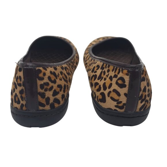 Enzo Angiolini Womens Leopard Print Square Toe Flats 6 M Faux Fur Slip-Ons - Picture 5 of 8